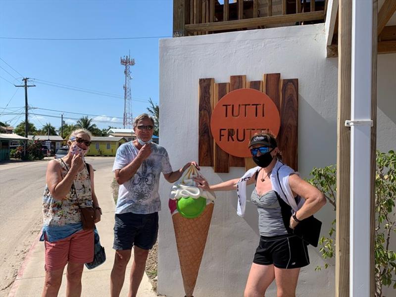 Gelato at Tutti Fruitti while waiting for negative COVID test to return to US photo copyright Offshore Sailing School taken at 