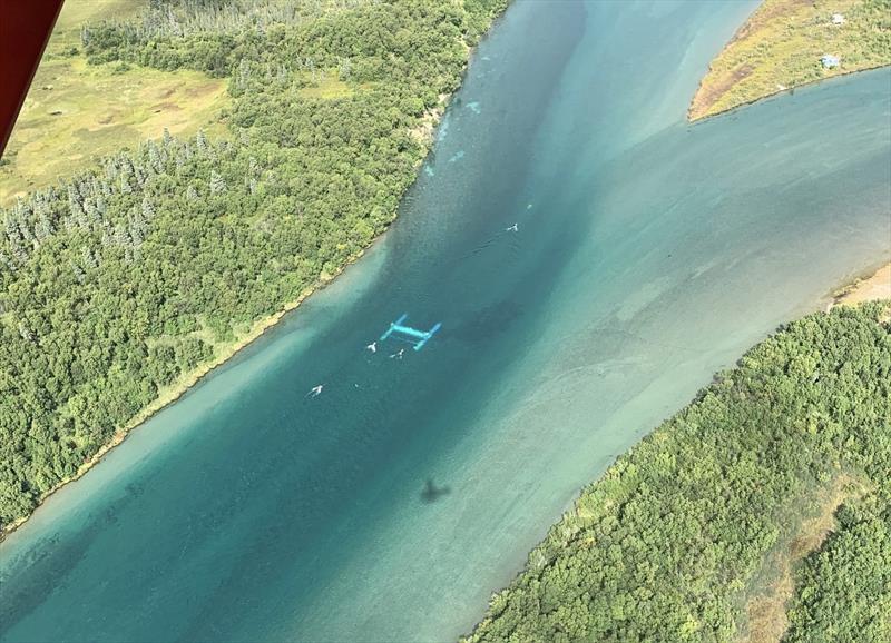 View of the RivGen® device operating in the Kvichak River - photo © Conor McManus