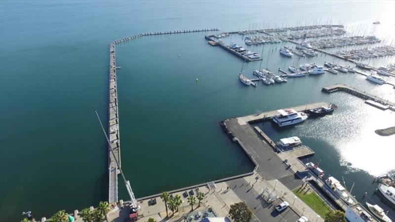 The longest public floating wave attenuator in Australia photo copyright Poralu Marine taken at Royal Geelong Yacht Club