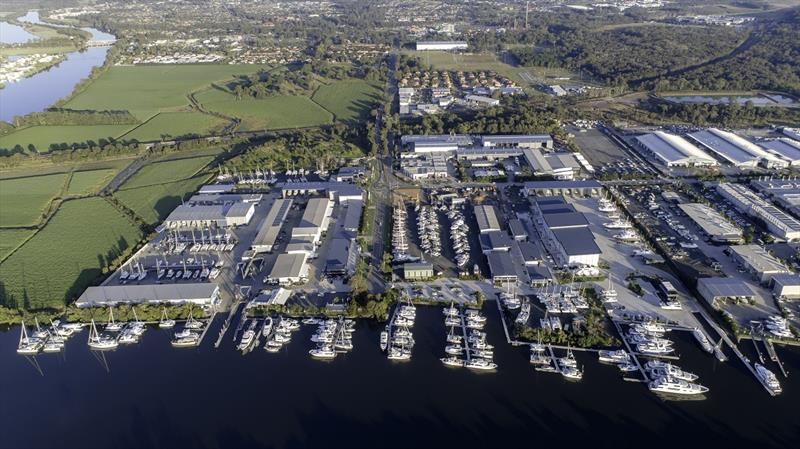 The Boat Works waterfront aspect sth and nth from the Air photo copyright The Boat Works taken at 