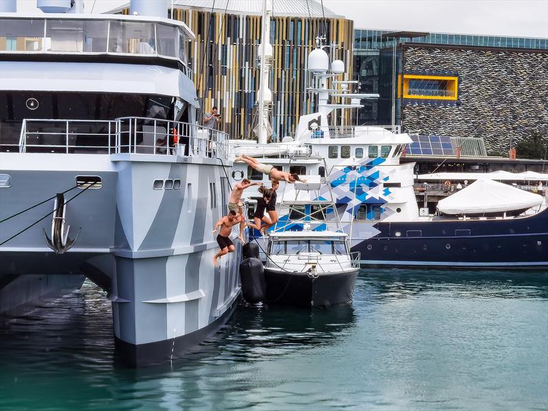 2. Live Ocean Winter Dip - celebrated at Auckland's Wynyard Basin - June 8, 2021 photo copyright Richard Gladwell / Sail-World.com / nz taken at Wakatere Boating Club