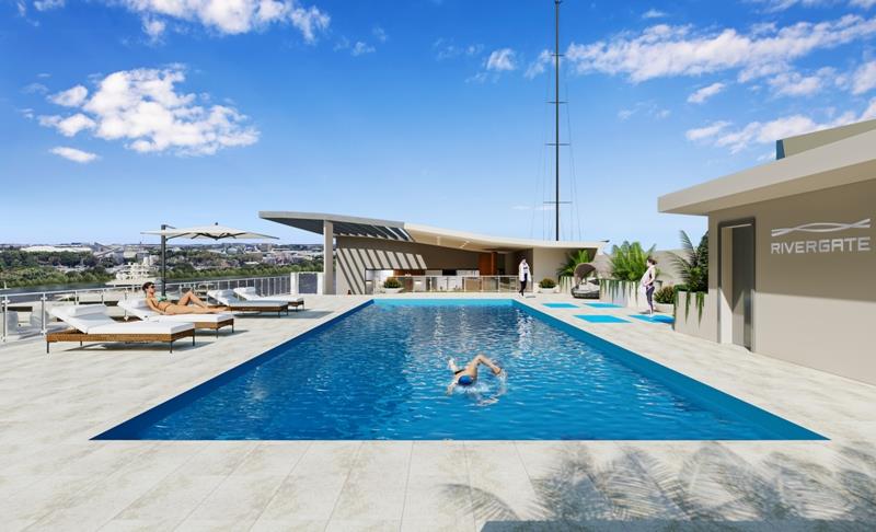 Rooftop pool - photo © Rivergate Marina and Shipyard