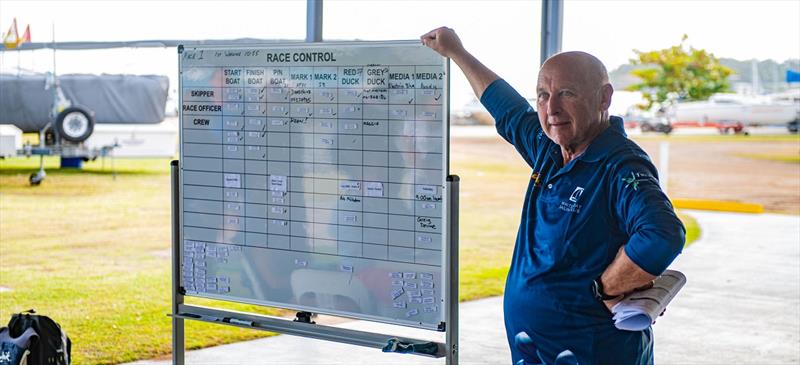 Event Chairman Ross Chisholm readies his team for the day - 2021 Airlie Beach Race Week - photo © VAMPP Photography