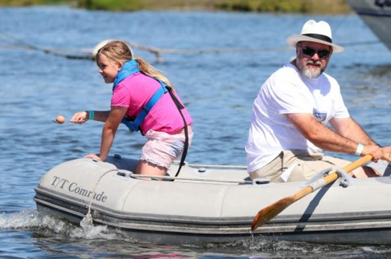 Winners of the egg and spoon race Miranda and Jon Horne - photo © Buckler's Hard Yacht Harbour