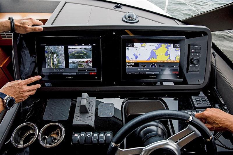 Volvo Penta Assisted Docking and Garmin Surround View Camera System come to life in Volvo Pentas glass cockpit - photo © Volvo Penta