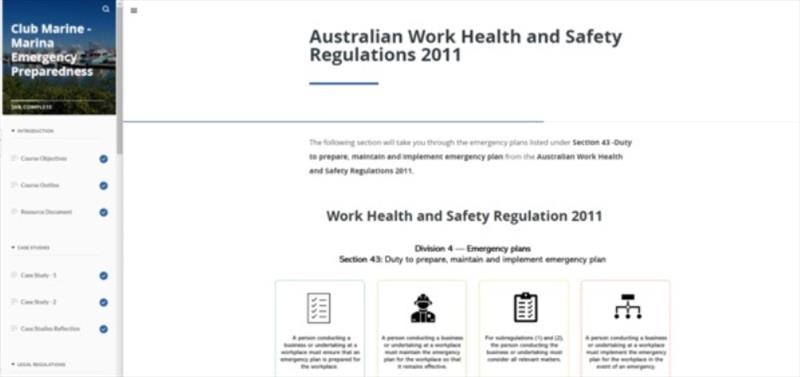 Part A - Self Paced learning course example - photo © Marina Industries Association
