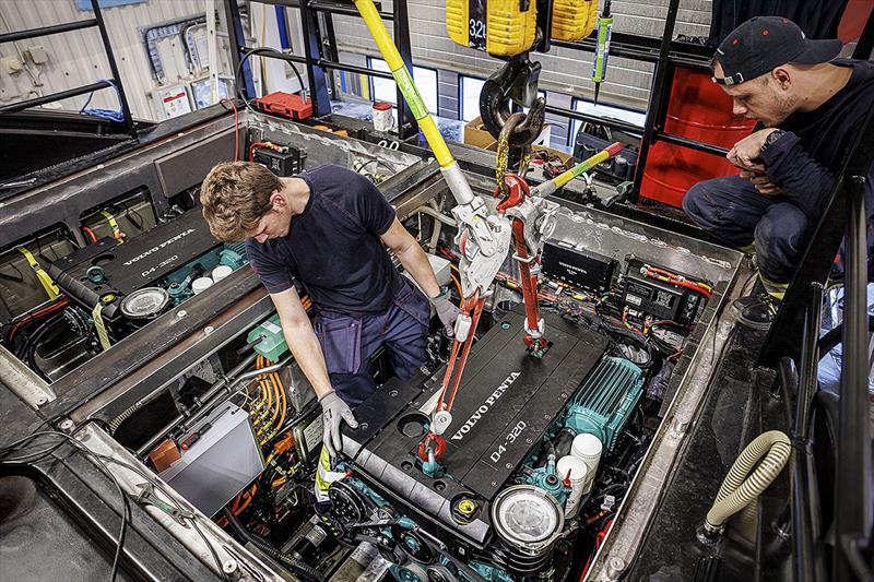 Volvo Penta installing the hybrid propulsion system - photo © Emelie Asplund