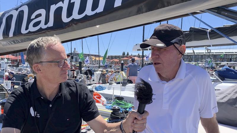 Crosby Lorimer and Michael Spies on board Maritimo 11 photo copyright Bow Caddy Media taken at Cruising Yacht Club of Australia