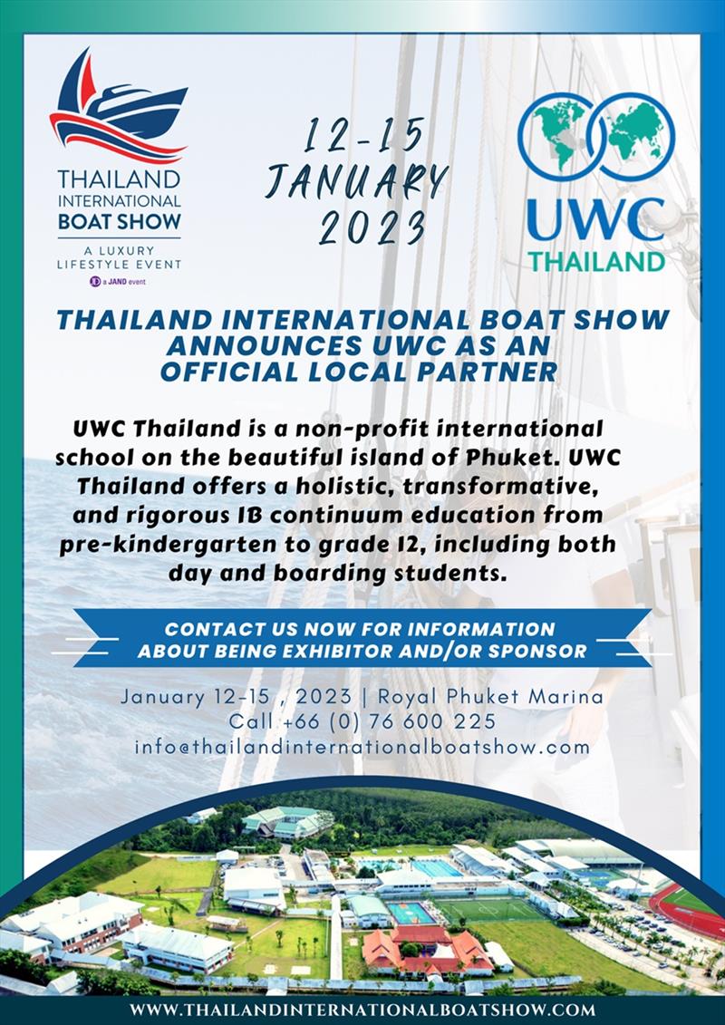 Thailand International Boat Show 2023 announces UWC as an offical local partner photo copyright TIBS taken at 