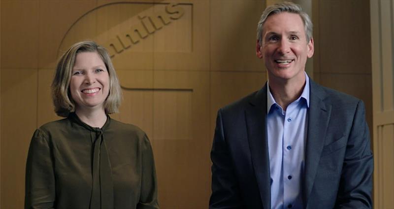 Tom Linebarger, Chairman of the Board and Executive Chairman and Jennifer Rumsey, President and CEO of Cummins Inc. - photo © Cummins