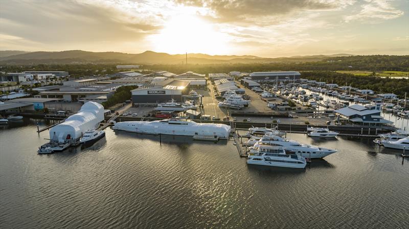 Superyachts tented and undergoing refits at GCCM photo copyright GCCM taken at 