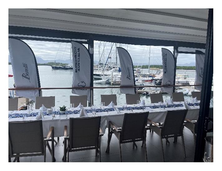 Sails@Denarau venue for the Rivergate Marina & Shipyard's VIP Captains' Lunch overlooking the superyacht marina - 2022 Australia Fiji Rendezvous photo copyright AIMEX taken at 