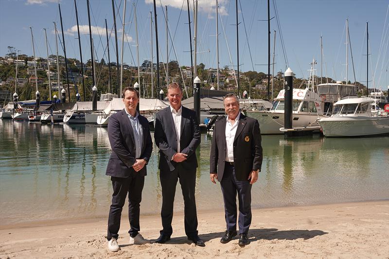 (l-r) Mark Maybury, Middle Harbour Yacht Club CEO; Lyndon Turner, Nautilus Marine Insurance CEO; Ian Box, Middle Harbour Yacht Club Chair, Special Events - photo © Nautilus Marine Insurance