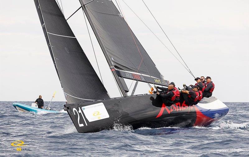 The RC 44 Katusha that Ben Durham was the main trimmer on photo copyright RC44 class taken at 