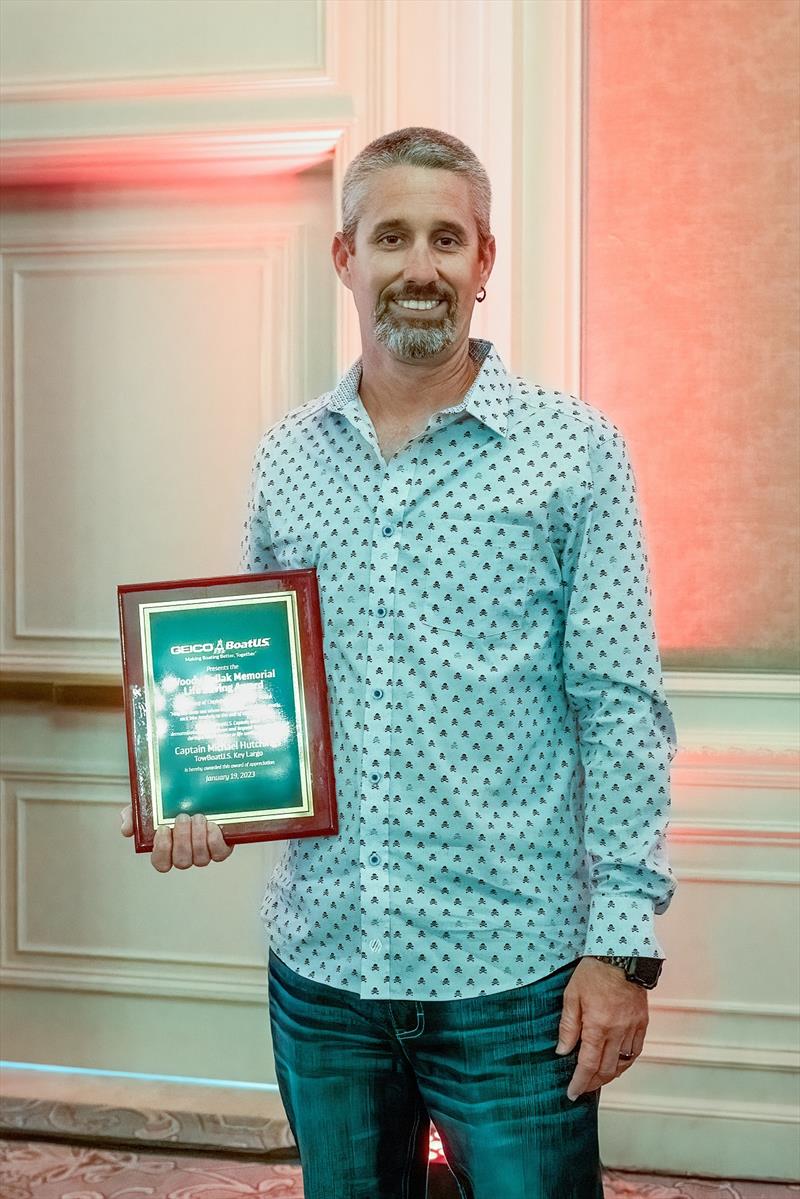 Capt. Mike Hutchings of TowBoatUS Key Largo, Florida, was honored with the 2022 Woody Pollak Award during the annual TowBoatUS Conference in New Orleans for life-saving acts photo copyright Stacey Nedrow-Wigmore/  BoatUS taken at 