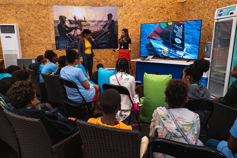 Local school children during Team Malizia's My Ocean Challenge event in Mindelo - photo © Jimmy Horel / Team Malizia