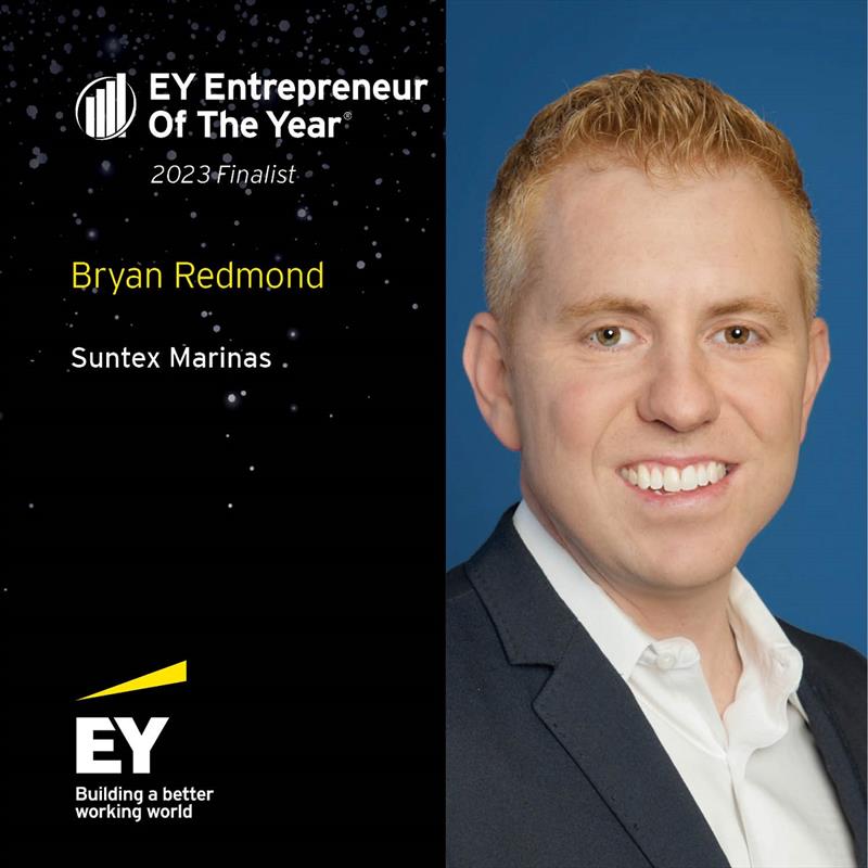 Suntex Marinas announces CEO Bryan Redmond selected Entrepreneur of the Year 2023 Southwest Award finalist by Ernst & Young photo copyright Suntex Marinas taken at 