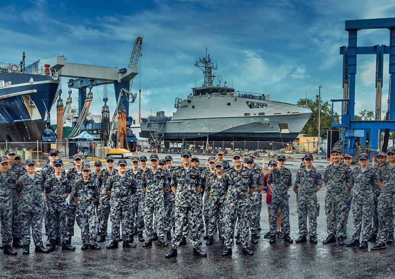 Cadets on the guided tour of Norship during the Cairns Maritime Careers Open Day photo copyright Nicholas Thorowgood taken at 