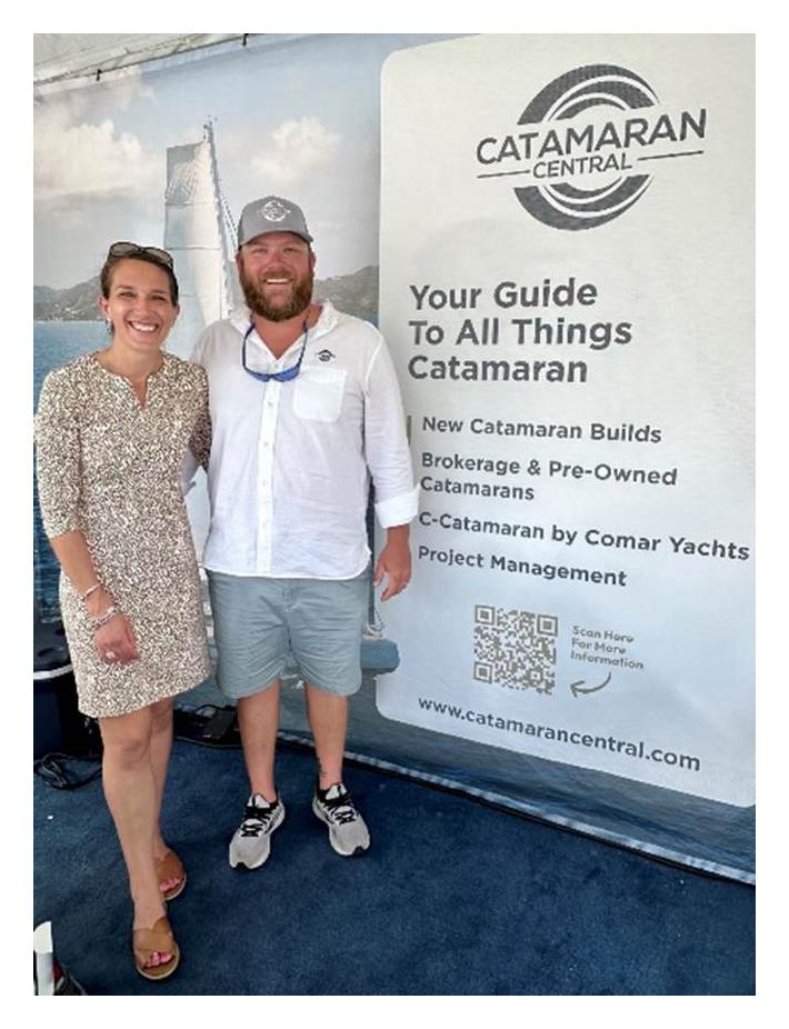 (l-r) Laura Jagielski and Wiley Sharp photo copyright Catamaran Central taken at 