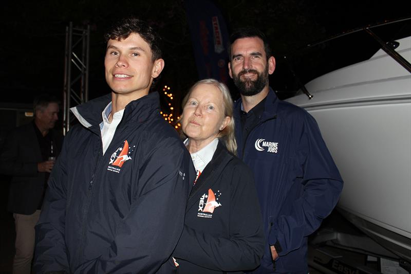 Nick Thorowgood, Jenny Cooper, Adam Chanter - RMS AIMEX VIP Dinner - photo © Rivergate Marina and Shipyard