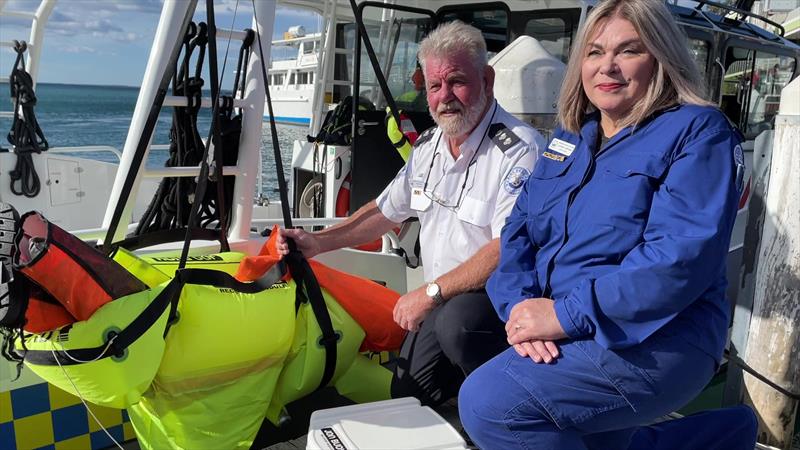 Kevin Hill and Leona Curran - Marine Rescue NSW Illawarra units receive vital life-saving equipment through NAB Foundation grant - photo © Marine Rescue NSW