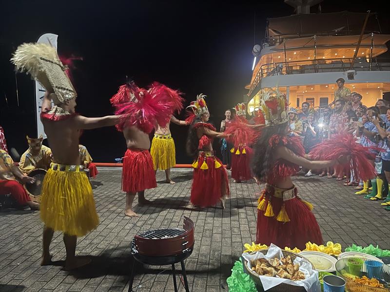 Traditional Tahiti dancing at the networking party - photo © AIMEX