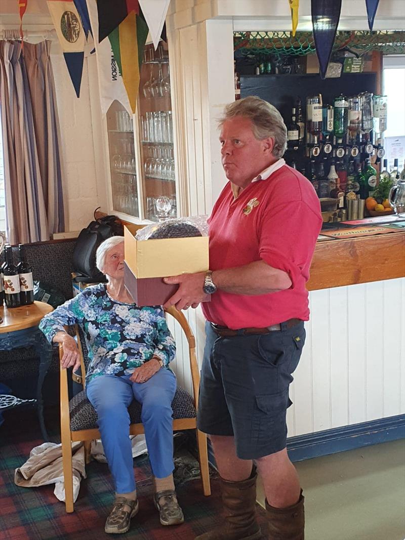 Chris Seal Brainstorm (IRC Overall Champion) thanks the organisers of New Quay Yacht Club Keelboat Regatta 2023 photo copyright Mark Willis taken at New Quay Yacht Club