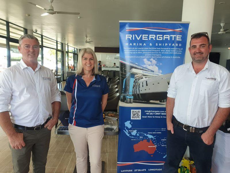 Rivergate General Manager, Andrew  Cannon, Dock Master, Sarah Toxward and Project Manager, Angus Paterson attended the 3rd annual Australia Fiji Rendezvous - photo © Rivergate Marina and Shipyard