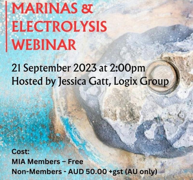 Marinas & Electrolysis Webinar photo copyright Marina Industries Association taken at 