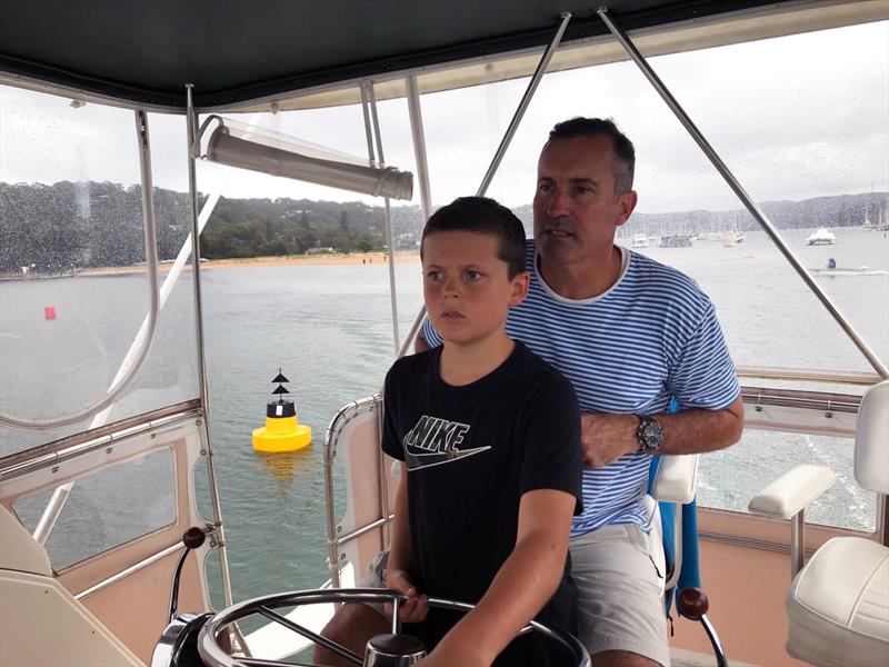 Mark with son, Luca - photo © Whitehaven Motor Yachts