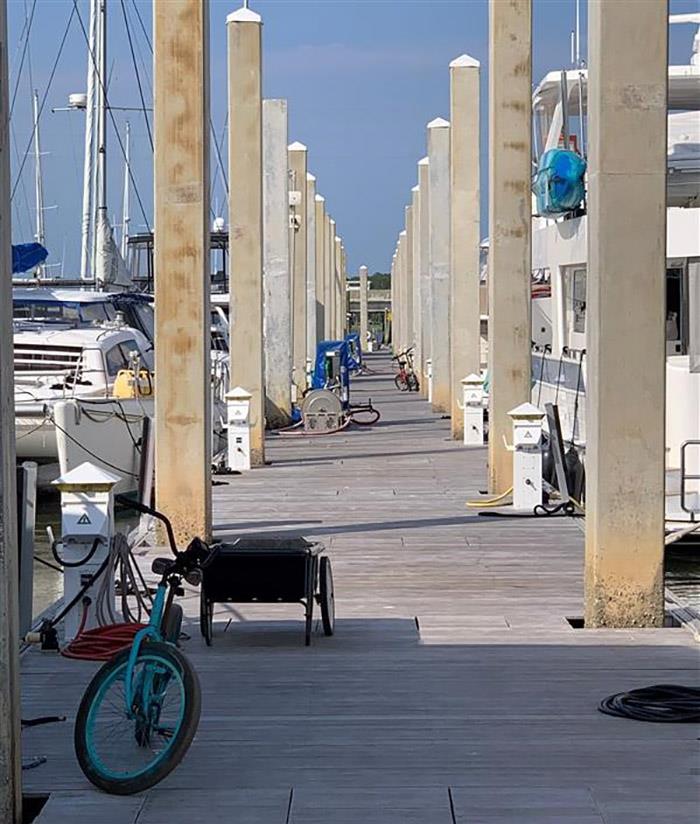 A Tier 1 Boating Infrastructure Grant in Brunswick, Georgia funded installation of dockside power pedestals, giving local utility access to visiting boaters - photo © Scott Meister – USFWS