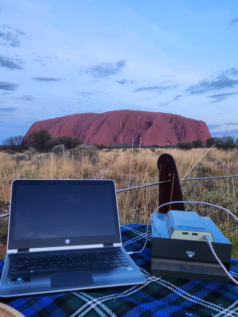 Power Module charging Laptop at Uluru - photo © Decarbon Venture