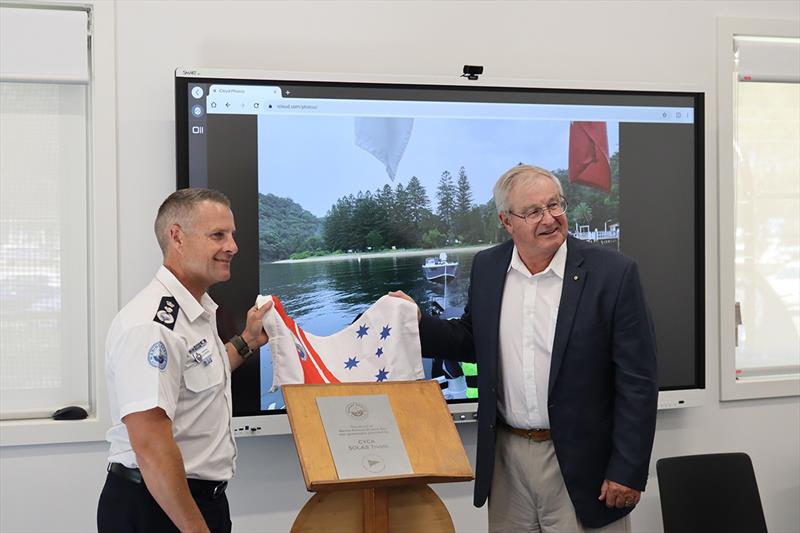 MRNSW Commissioner Alex Barrell with SOLAS Trust Chair David Kellett AM - photo © Marine Rescue NSW