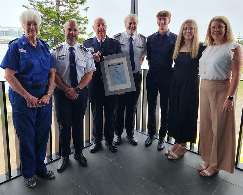 Dedicated Port Stephens volunteer awarded Marine Rescue NSW Life Membership - photo © Marine Rescue NSW