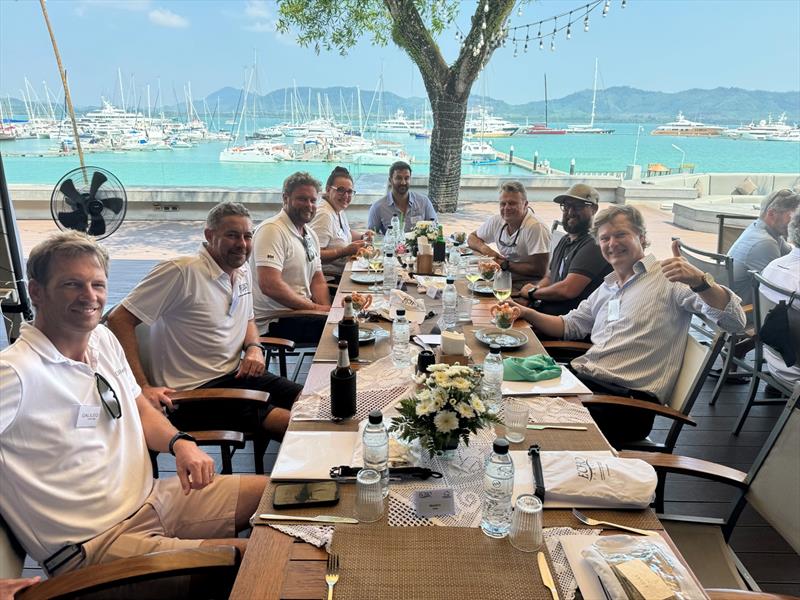 Attendees at the Echo Yachts Captains' Lunch at 'The Deck' at Phuket Yacht Haven Marina photo copyright AIMEX taken at 