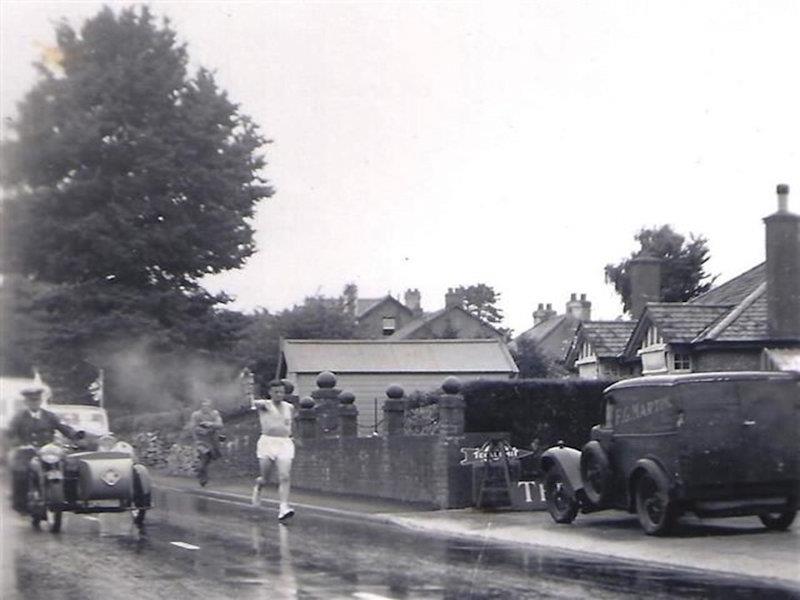 The Olympic Torch was carried from London down to Torquay but the later stages for the relay of runners was marked by heavy rain photo copyright Torquay Library taken at Royal Torbay Yacht Club