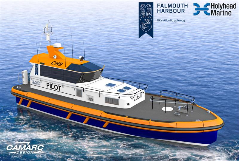 The new £1.6M vessel designed and built by Holyhead Marine will replace the 46 year old LK Mitchell and join Arrow to provide Falmouth Harbour's pilot services 24/7, 365 days a year - photo © Falmouth Harbour