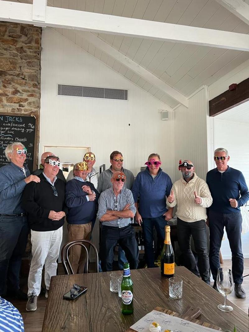 Plymo entertaining his Couta boat mates - photo © Steven Bond