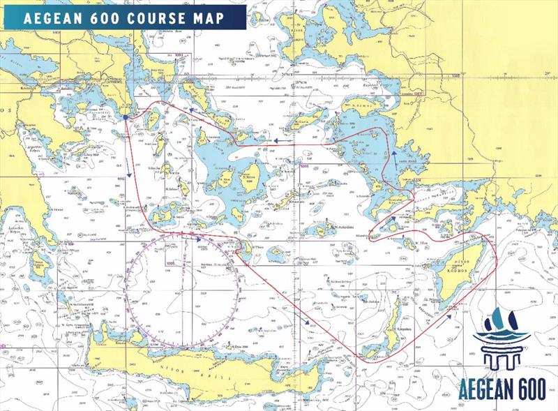 AEGEAN 600 course maps photo copyright Hellenic Offshore Racing Club taken at Hellenic Offshore Racing Club