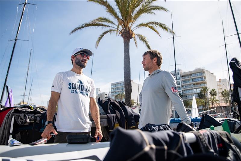 Scenes from the Skiff, Nacra, and 470 boat park in El Arenal, the easternmost of the three Trofeo Princesa Sofía venues photo copyright US Sailing Team taken at Real Club Náutico de Palma