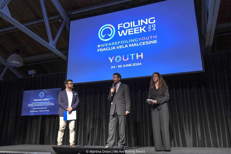 Foiling Awards 7th - Left to right: Bacci Del Buono, Luca Rizzotti, Francesca Frazza - photo © Martina Orsini / WeAreFoiling Media