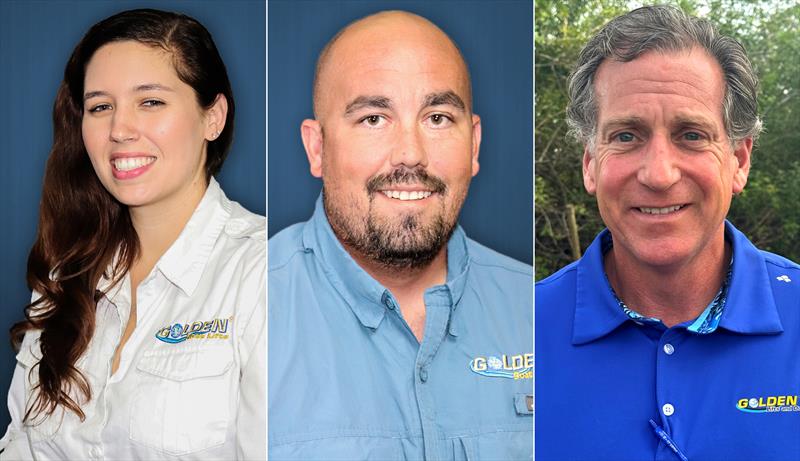 (From left) Amber Clark, VP of administration; Devin Garrison, VP of manufacturing; and Don Lunardini, VP of sales and marketing - photo © Golden Manufacturing