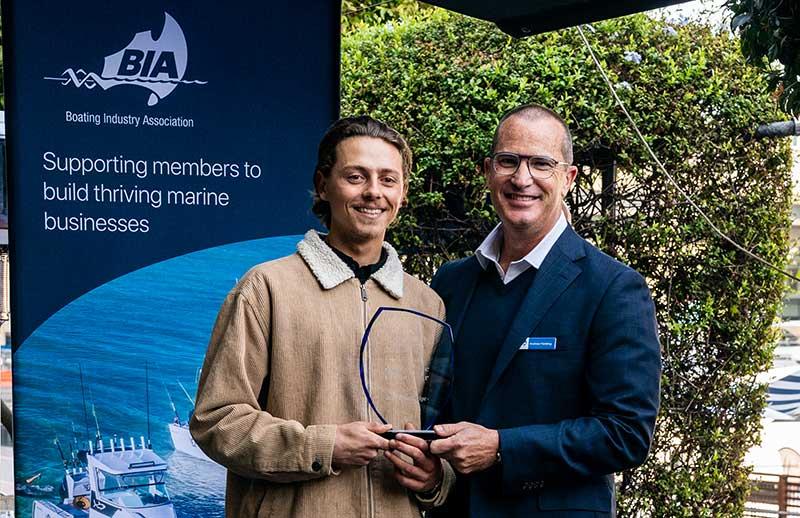 BIA Apprentice of the Year Winner 2023 with BIA President - photo © Boating Industry Association