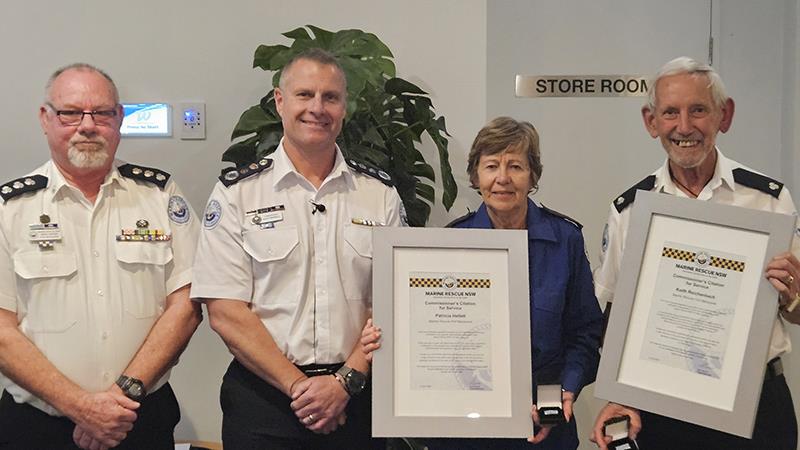 Greg Davies, Alex Barrell, Trish Hallett, Keith Reichenbach - photo © Marine Rescue NSW