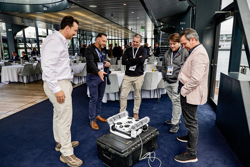 Inspecting a Hullbot Robot - Inaugural Australian Commercial Marine Conference - photo © Salty Dingo
