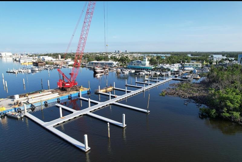 Golden Marine Systems advances restoration at Salty Sam's Marina - photo © Golden Marine Systems