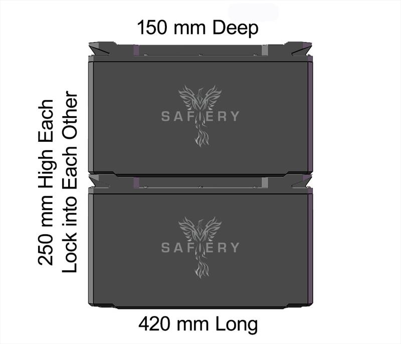 12V 200Ah Solid-State interlocking battery stacking - photo © Safiery