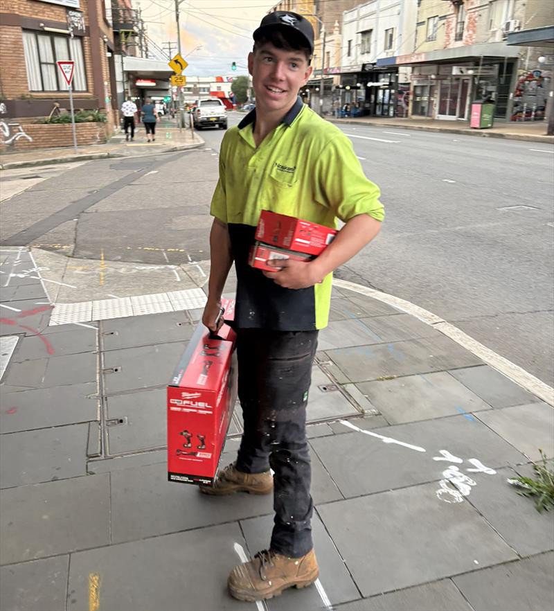 Not quite the fresh new uniform, but a good shippie needs new tools - photo © Paddy McAlpine