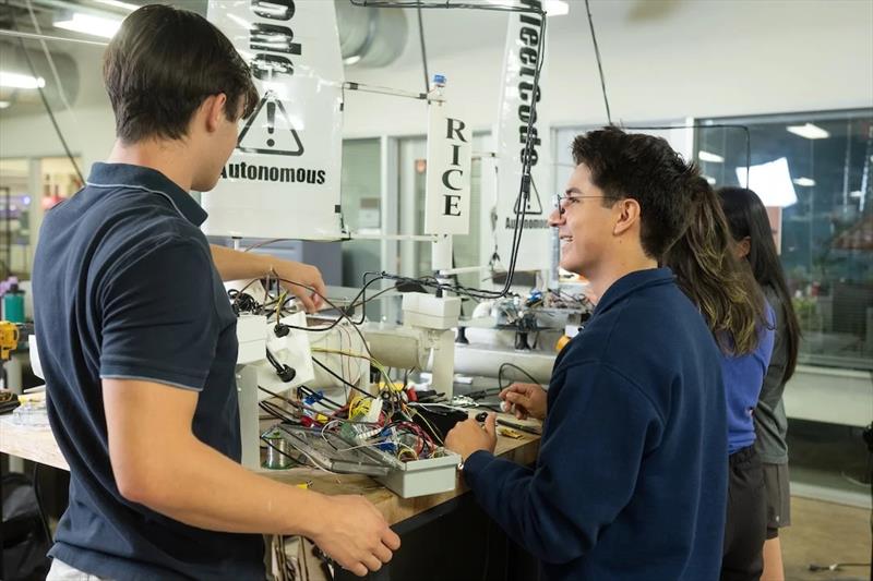Rice University students chart a new course for autonomous sailboat fleets - photo © Jeff Fitlow / Rice University