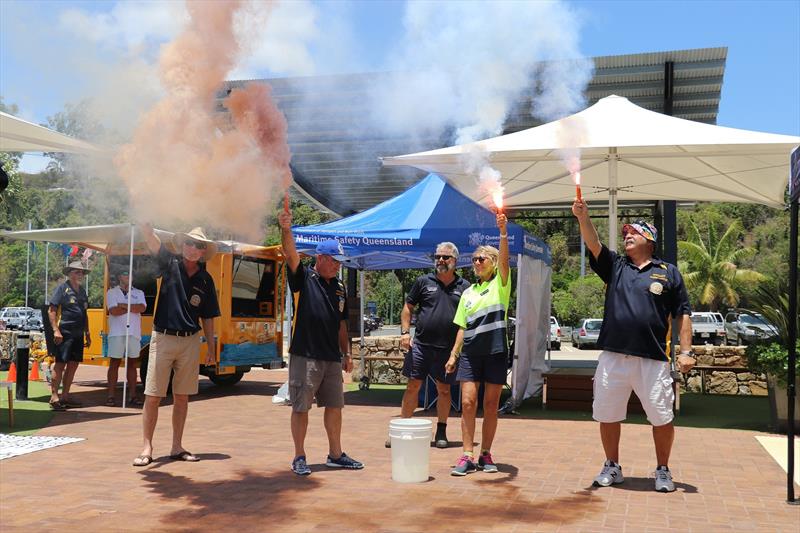 Safety Flare Demonstration - photo © Coral Sea Marina Resort 